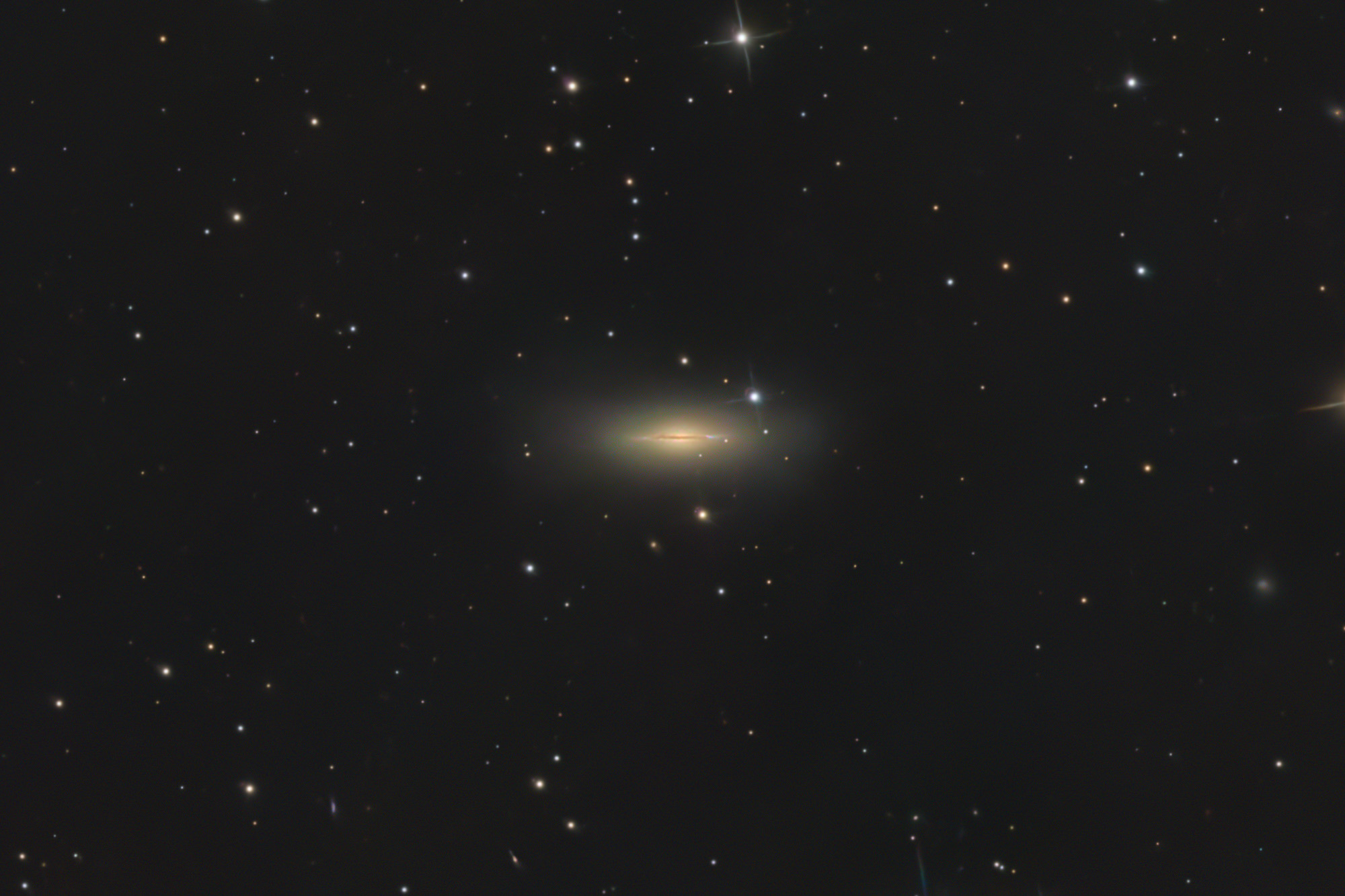 Messier 102 is a lenticular galaxy in the constellation Draco.